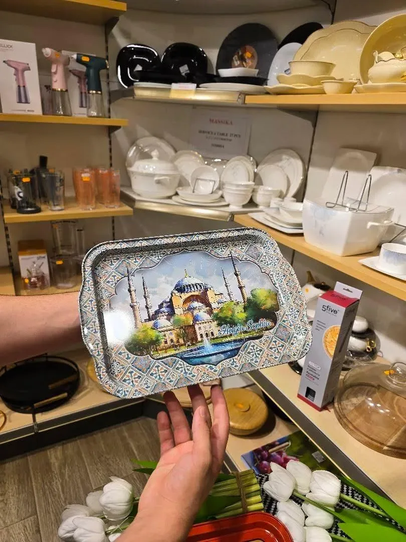PLATEAUX DE SERVICE CARRE DECORATIF
