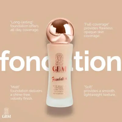 كريم أساس GBM Foundation– لإطلالة مخملية ساحرة تدوم طويلاً