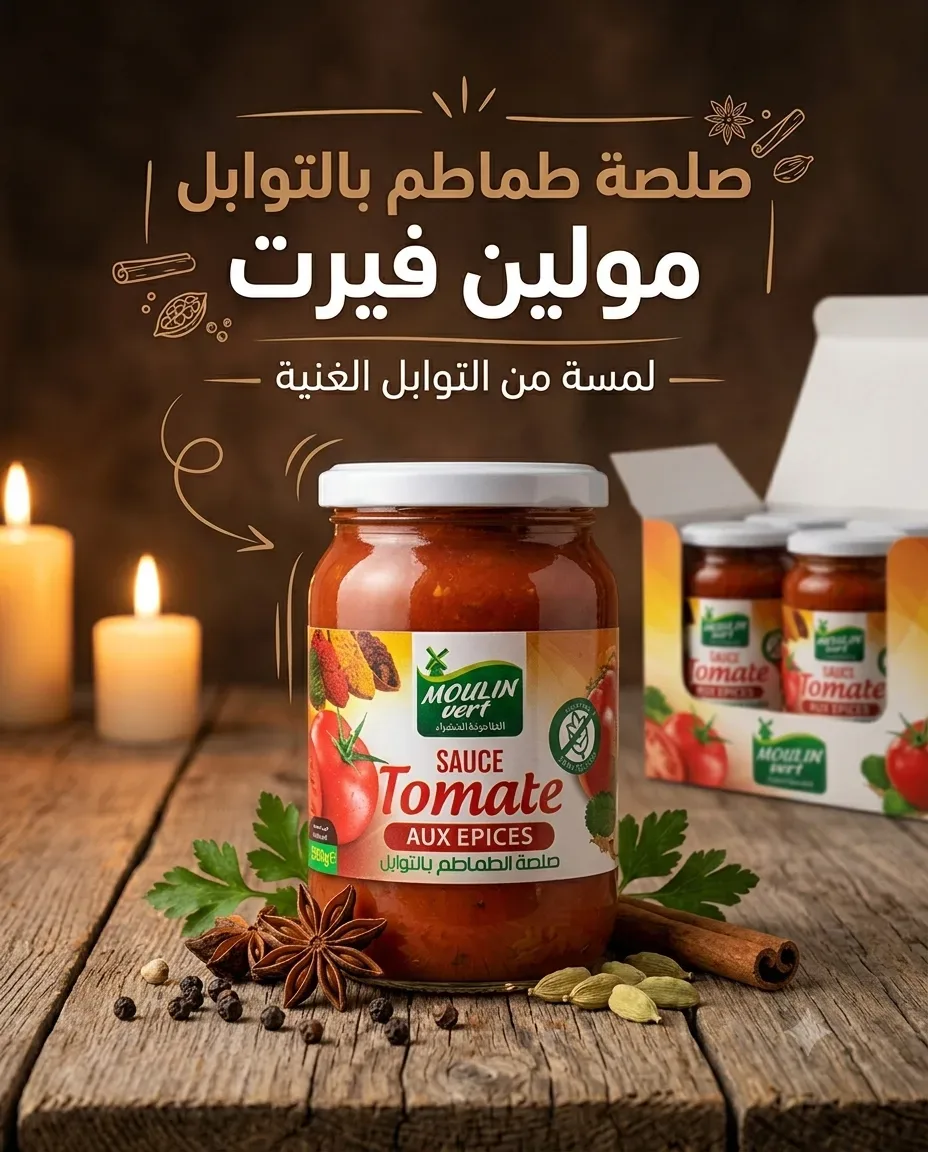 الطاحونة الخضراء صلصة الطماطم بالتوابل 350غ