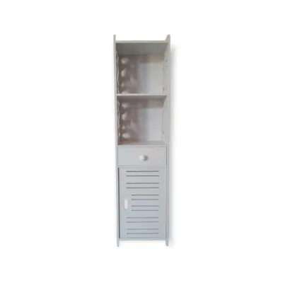 Shelf with Drawer and Slatted Door CNC File