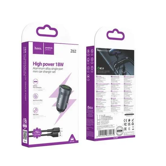 Car charger “Z62 ” 18W