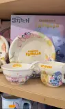 🍽️ Service de Table Enfant en Céramique - Motif Chat & Souris