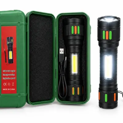 تورش LED قابل للشحن 15W+COB