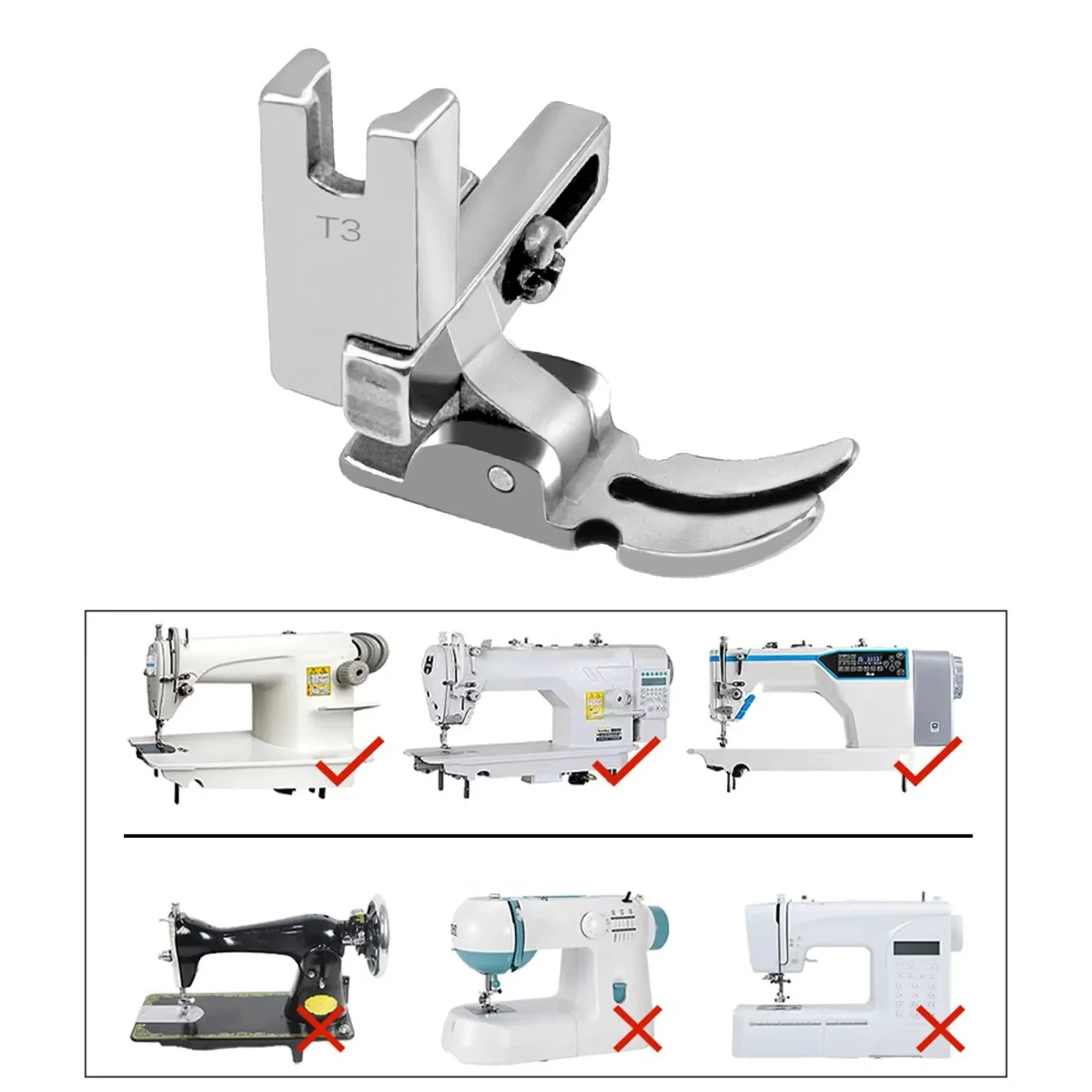 Pied de Biche T3  3en1 Couture simple et Fermeture Gouche et Droit