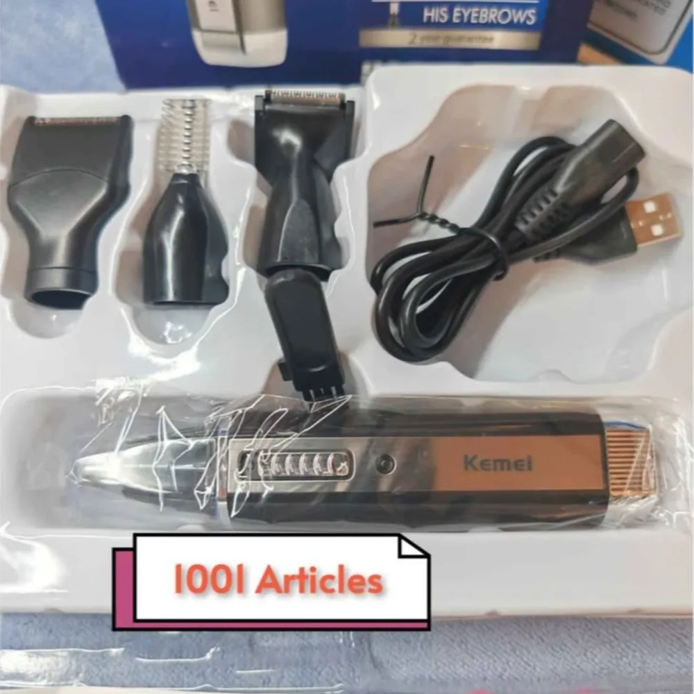 Tondeuse à barbe rechargeable Kemei 04 têtes