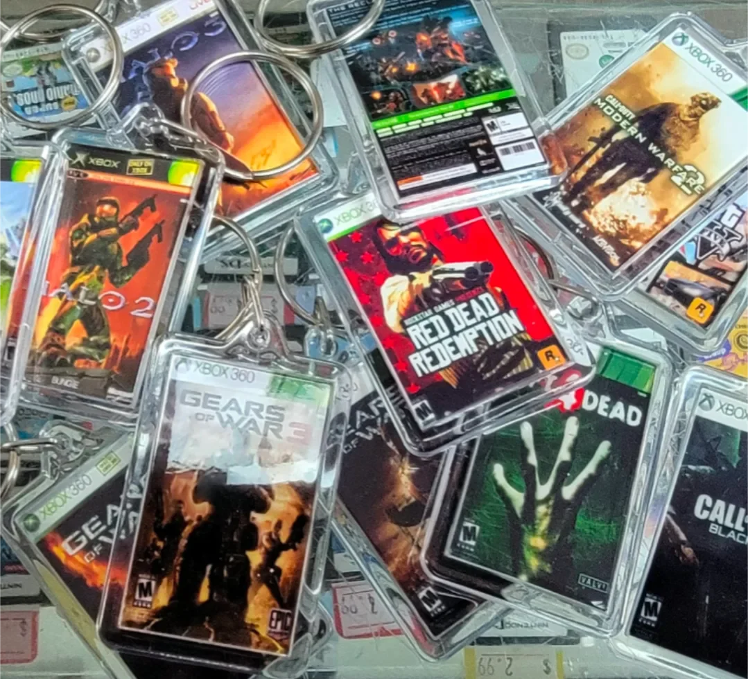Porte clés cover jeux video