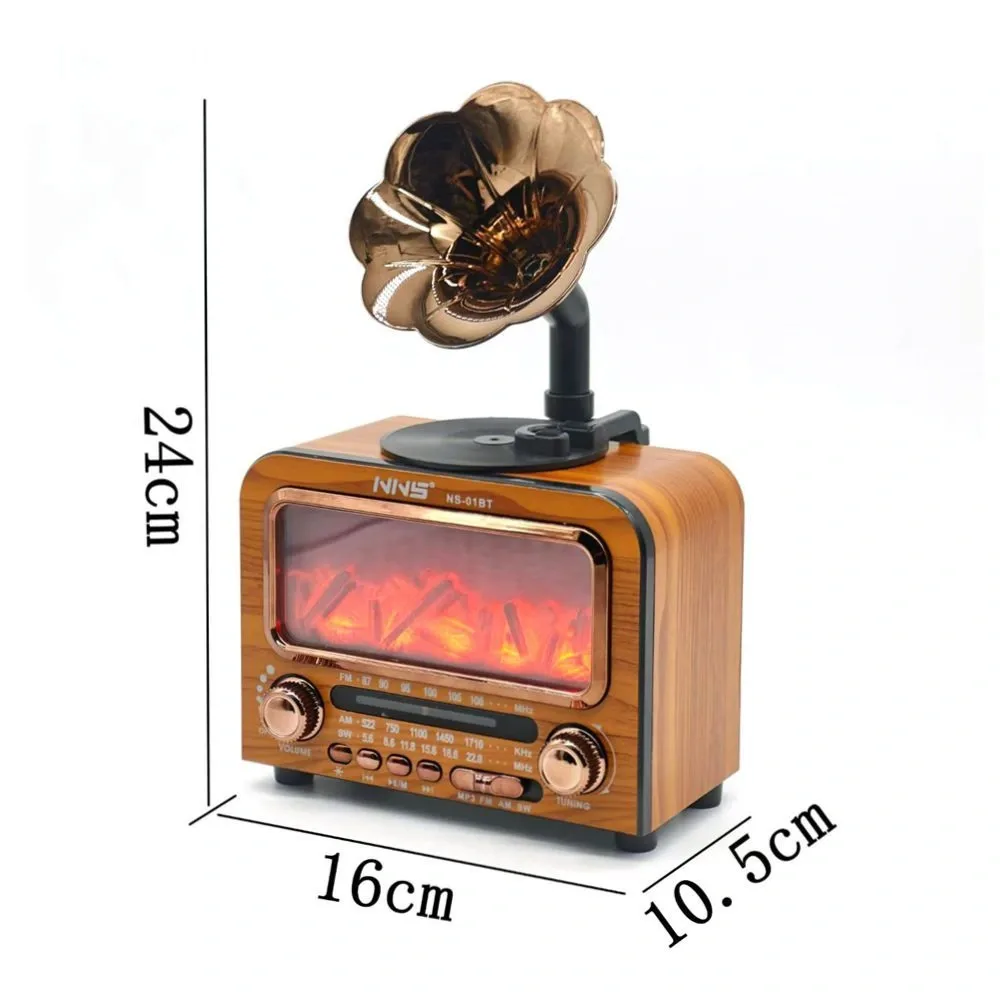 Haut-Parleur Bluetooth Vintage avec Radio NNS NS-01BT - مكبر صوت ومذياع كلاسيكي بلوتوث