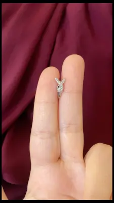 Rabbit fake nose piercing