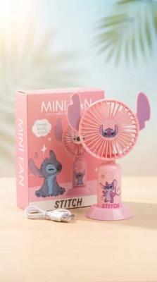 مروحة Stitch للأطفال USB 🌀 | خفيفة وتدوم طول اليوم
