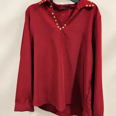 Chemisier femme DeFacto bordeaux avec détails dorés – Taille M
