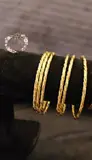 Ensemble de 6 bracelets Doré jonc Torsadés
