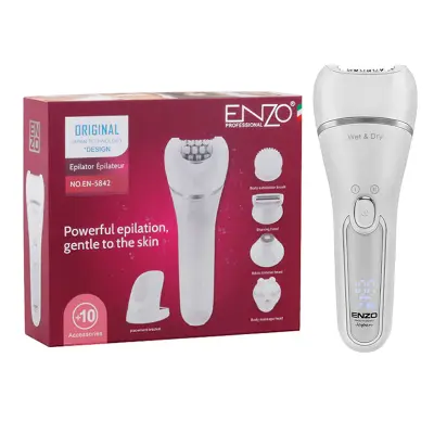 ENZO Épilateur Wet & Dry +10 Accessoires EN-5842