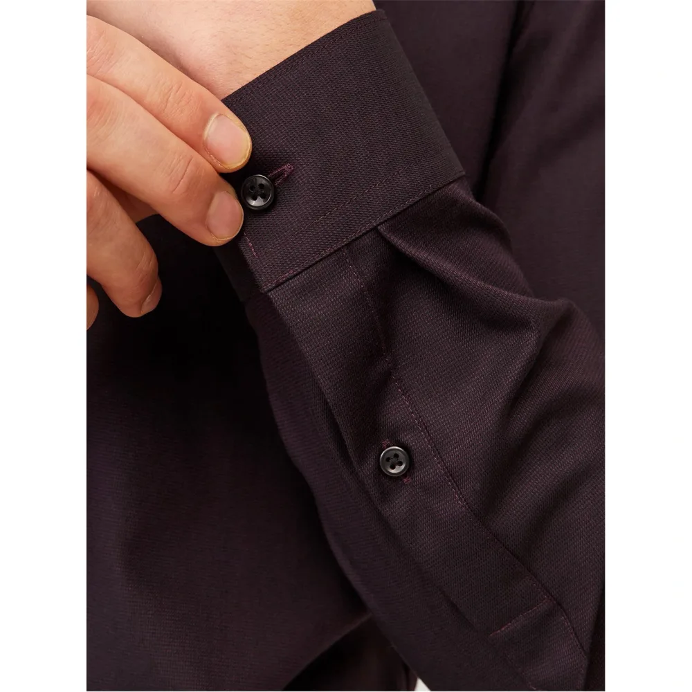 Chemise JACK & JONES  Parker slim Fit Bordeau