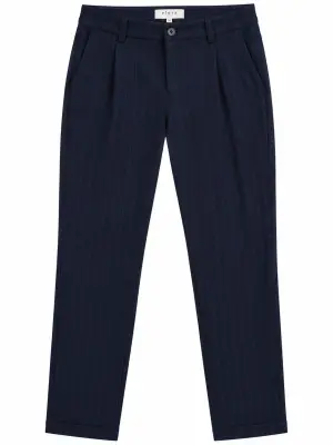 Pantalon à fines rayures bleu marine Elora – Taille 32
