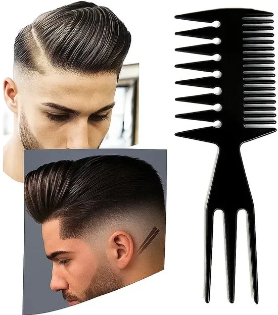Peigne à cheveux 3 voies Akyol® | coiffures | Peigne | Pour tous les cheveux | Peigne 3 en 1 | Noir
