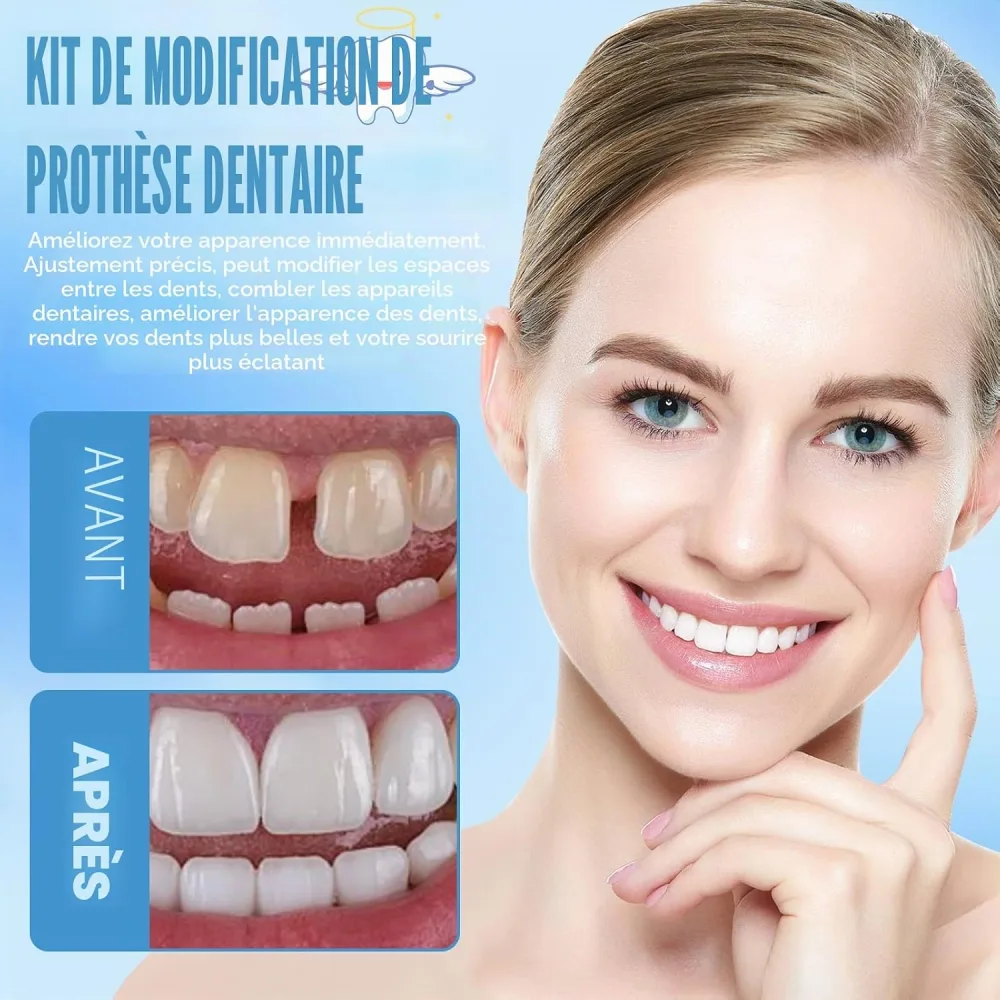 Kit de Prothèse Dentaire Amovible en Silicone et Facettes Sourire - طقم أسنان تجميلي سيليكون وابتسامة مؤقتة