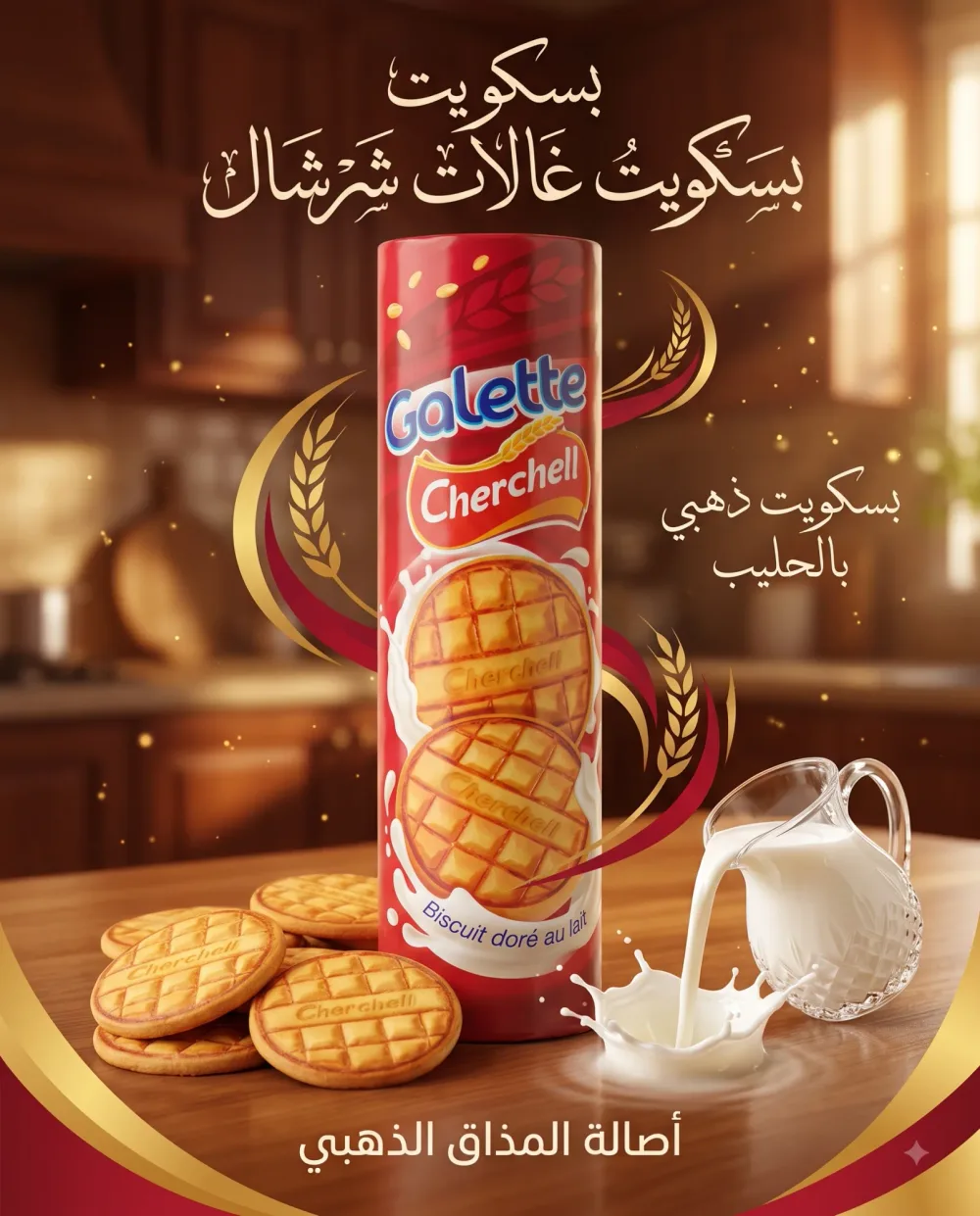 بسكويت محمر بالحليب -شرشال-