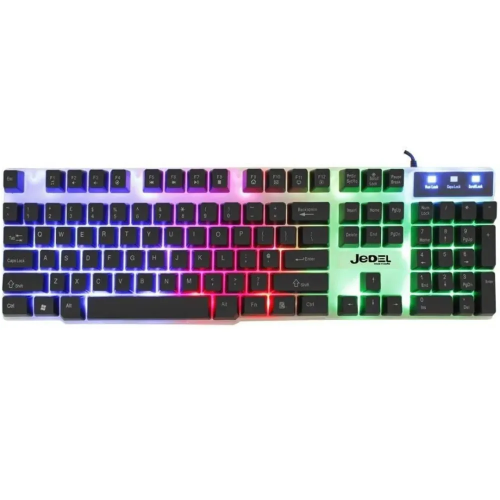 Jedel GK100 – Pack Clavier & Souris Gaming RGB, 104 Touches, USB