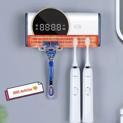 Station de désinfection murale UV-C, brosses à dents / Gillette