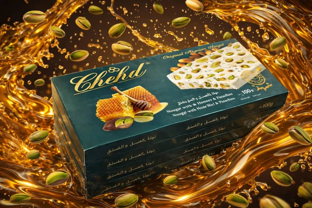 نوقا بالعسل و الفستق 100 غ / 5 قطع