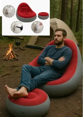 chaise gonflable  avec 2 pieces