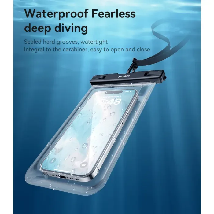 Pochette Étanche Téléphone YESIDO WB49 – Transparente, Écran Tactile, Jusqu'à 6,8"
