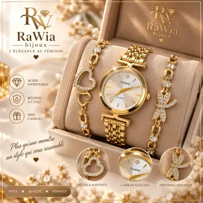 Pack: Montre et deux bracelets
