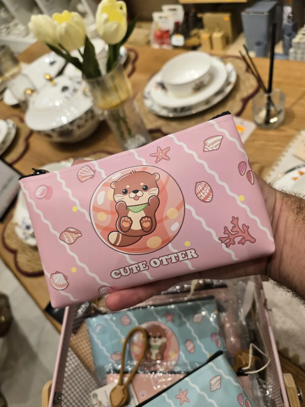 Trousse "Cute Otter" & "Cat Cat Cat" — Pochette zippée