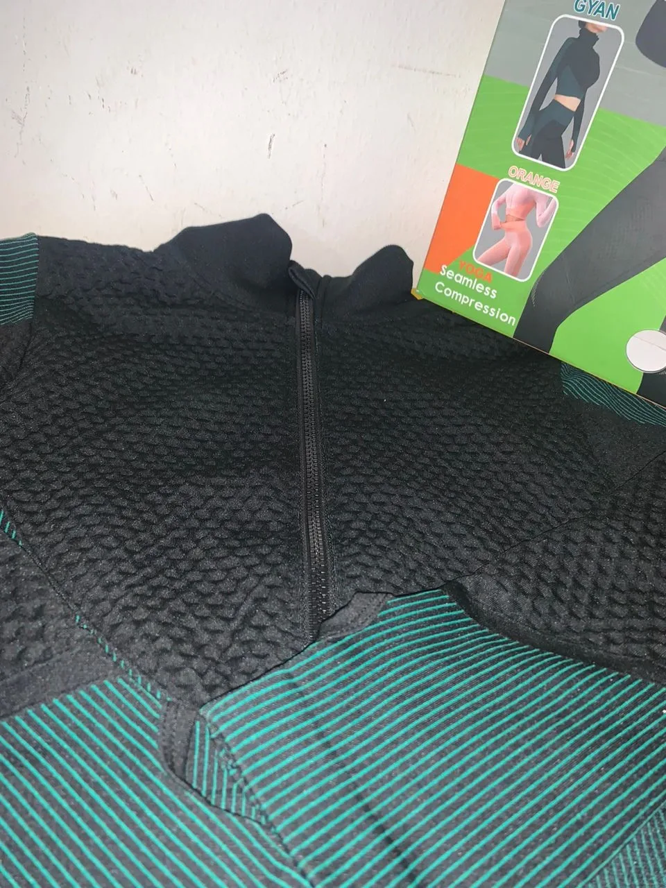 Ensembles d'entraînement pour femmes - Tenue de gymnastique sans couture à 2 pièces Vert