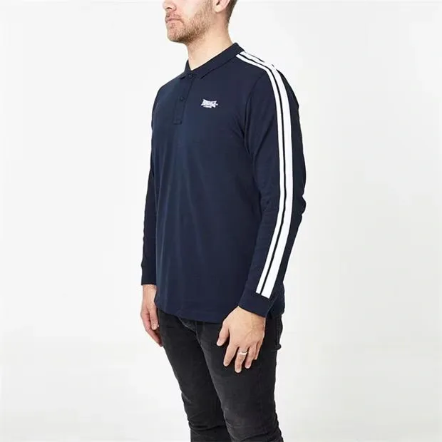 Polo Lonsdale manches Longues Bleue