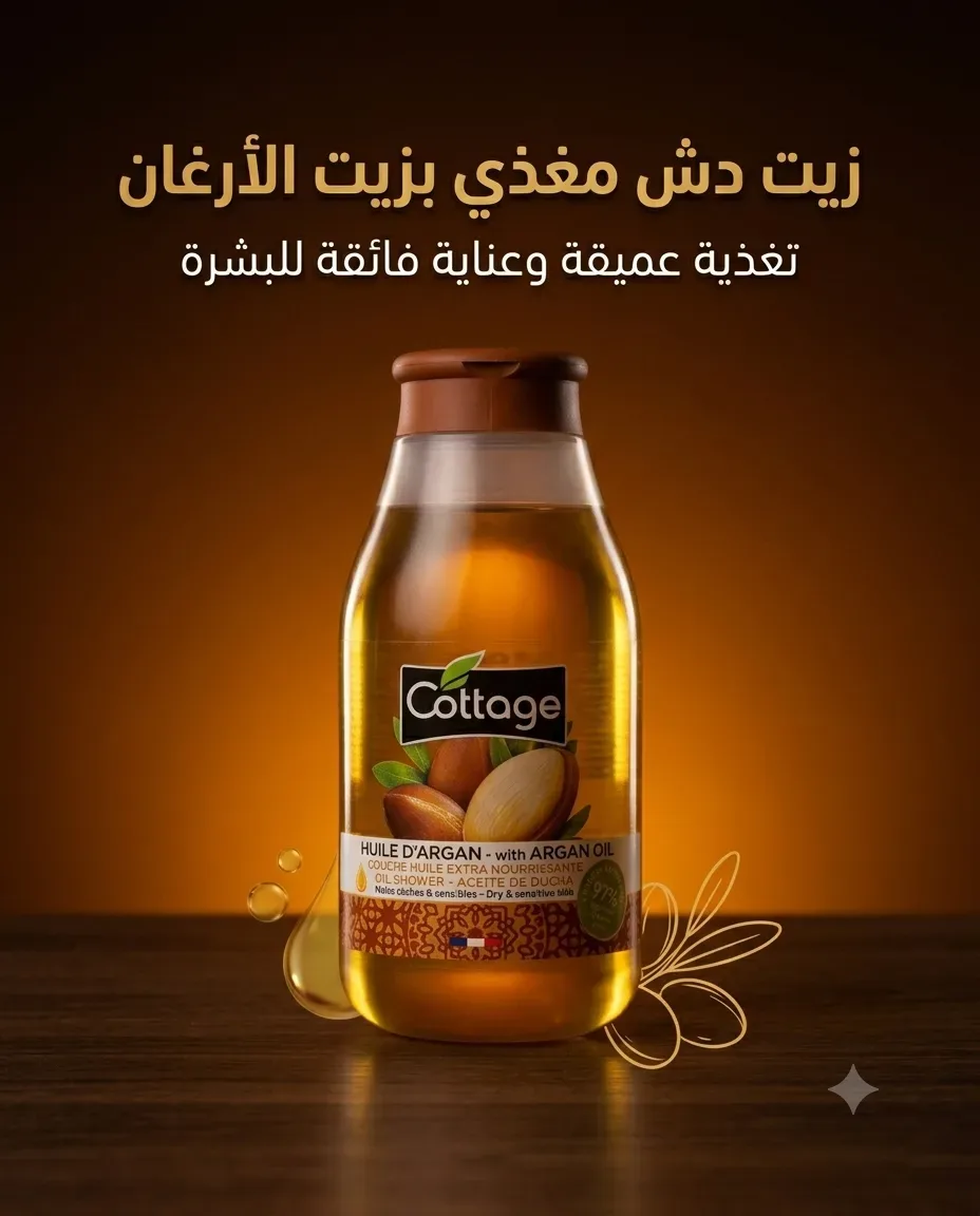 Cottage زيت استحمام بعطر الارغان 250ml