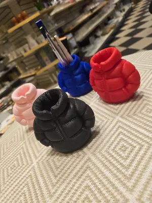Pot à crayons "Doudoune" – Design tendance effet Puffer Jacket