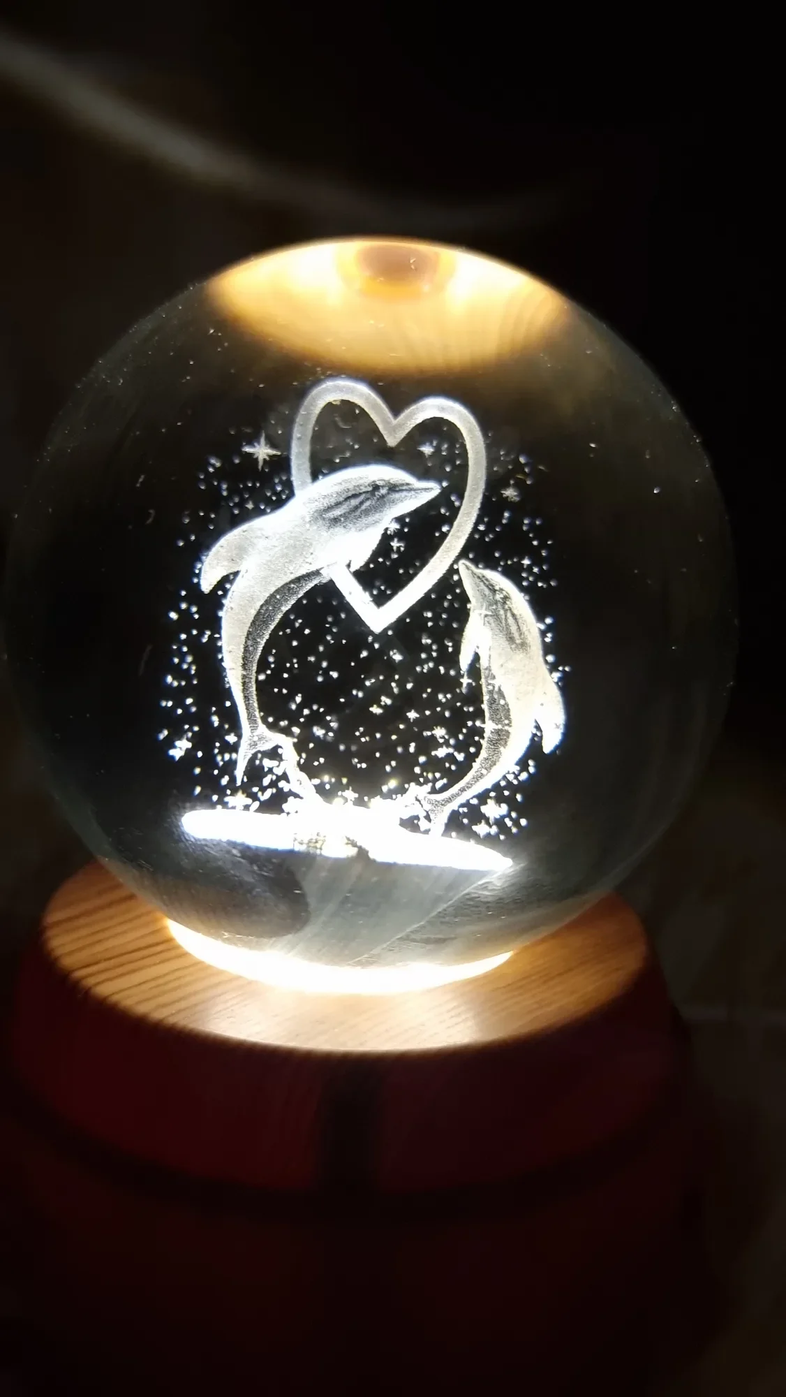 Veilleuse boule de cristal 🔮 3D " 9cm "
