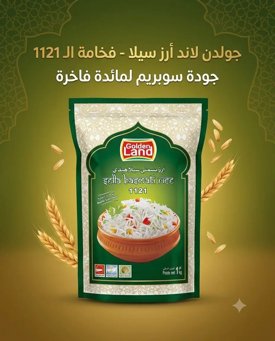 Golden land أرز بسمتي سيلا عندي 1كغ
