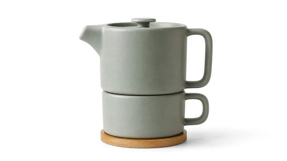 🍵 Théière Solitaire en Bambou & Céramique - 40cl
