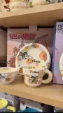🍽️ Service de Table Enfant en Céramique - Motif Chat & Souris