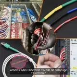 Kit outils de sertissage électrique 164 Pièces de gaine - Pince à sertir HSC8 6-4A