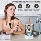 Vignette 6Vignette 7Vignette 8Vignette 9 Machine de nettoyage de pinceaux maquillage électrique portable 3en1 - منظف ومجفف فرش المكياج الأوتوماتيكي