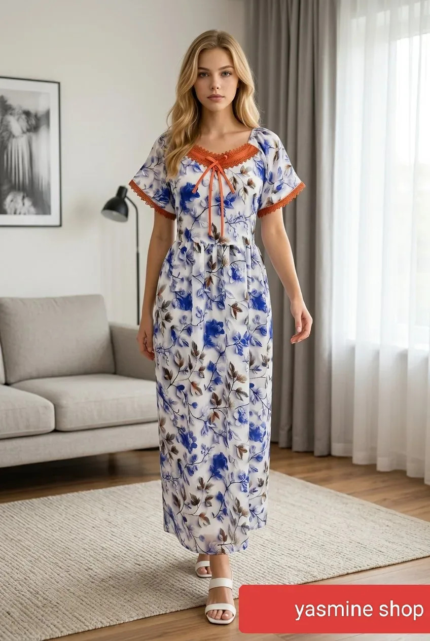💙🧡 ڨندورة موردة باللونين الأزرق والبرتقالي 🧡💙