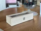 Coffret Organisateur Bijoux & Montres en Cuir Croco Beige