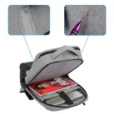 Sac à Dos Ordinateur Portable Multifonctionnel avec Port de Charge USB Grand Volume SACHM07GR - حقيبة ظهر متعددة الاستخدامات للكمبيوتر المحمول والعمل مع منفذ شحن