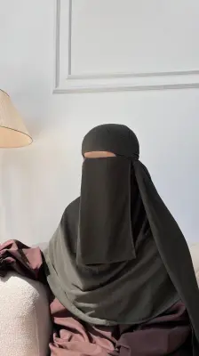 خمار طويل + نقاب عادي