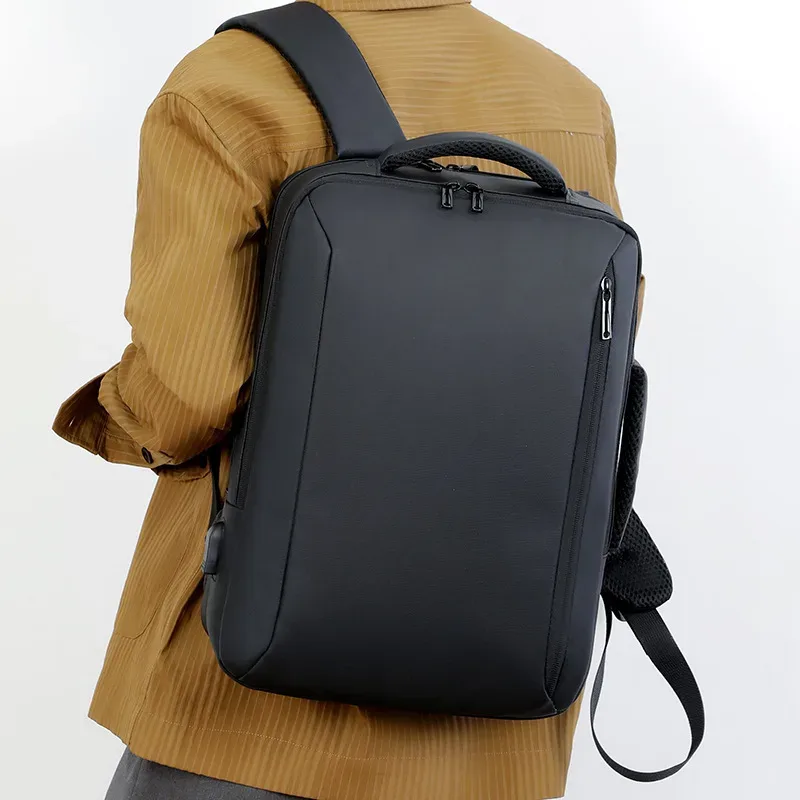 Sac à Dos Business Voyage pour Homme Convertible en Sac à Main Poche Extensible Vert SACHM01V - حقيبة ظهر للرجال متعددة الاستخدامات للكمبيوتر المحمول