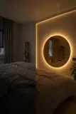 👆 مرآة LED مضيئة ✨️| أناقة وإضاءة عصرية لدارك 🪞💡قياس( 65×65 cm ) بسعر 350 الف .