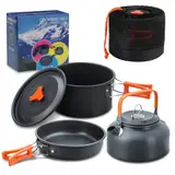Ensemble de cuisine portable en alliage d’aluminium pour camping – طقم أدوات الطبخ للتخييم
