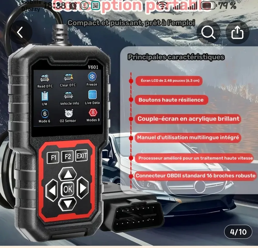 Scanner OBD 2 v601/2026