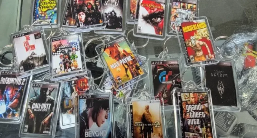 Porte clés cover jeux video
