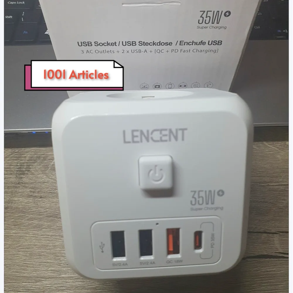 LENCENT - Adapter Europe PD-QC 3.0, 07 en 01