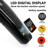Kemei KM-1578 Tondeuse cheveux USB avec écran digital – 1 à 4 mm