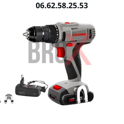 Perceuse Visseuse sans fil 0,8-10mm 14.4V 1 Batterie 1.5Ah CROWN CT21055LM-1.5S